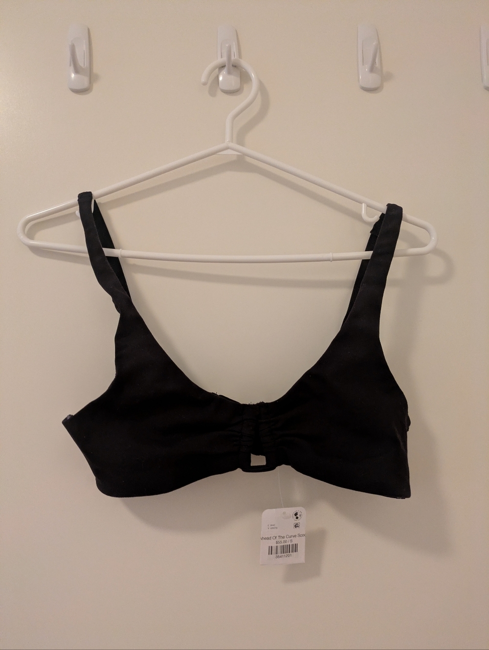 Black Women's Bralette with Adjustable Straps